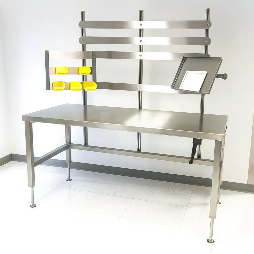 height adjustable cleanroom stainless steel table