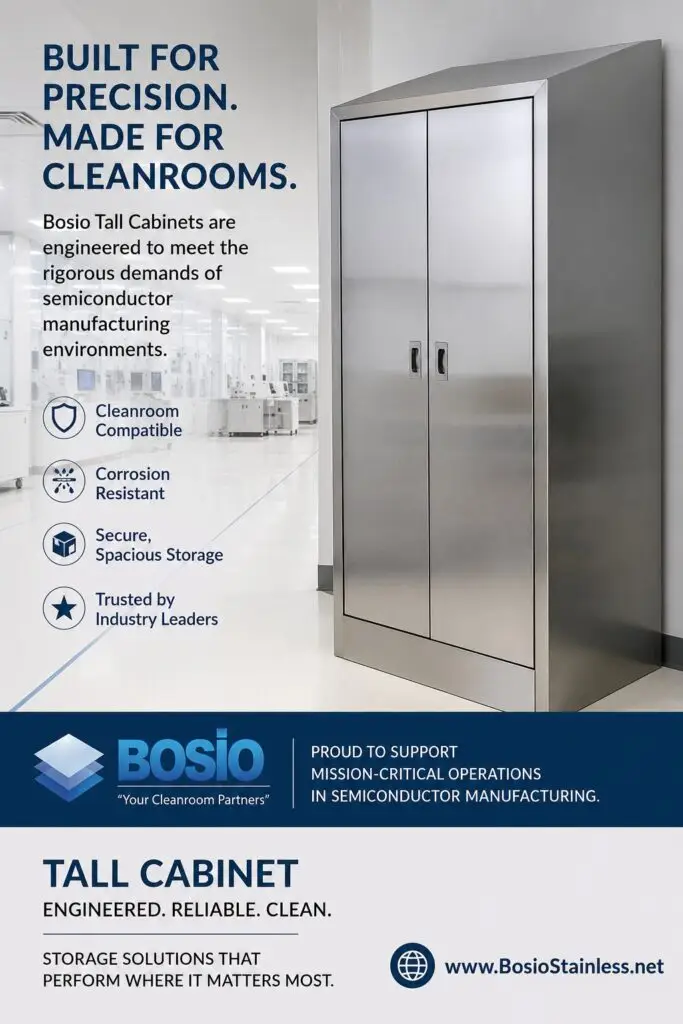 Bosio Stainless stainless steel cleanroom cabinets for controlled environment